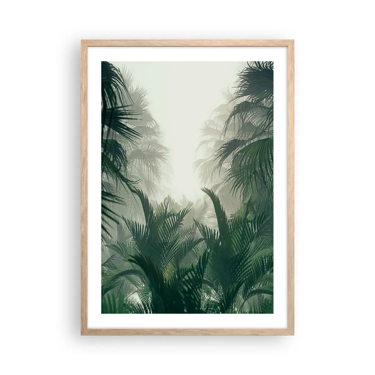 Poster in einem Rahmen aus heller Eiche - Tropisches Geheimnis - 50x70 cm
