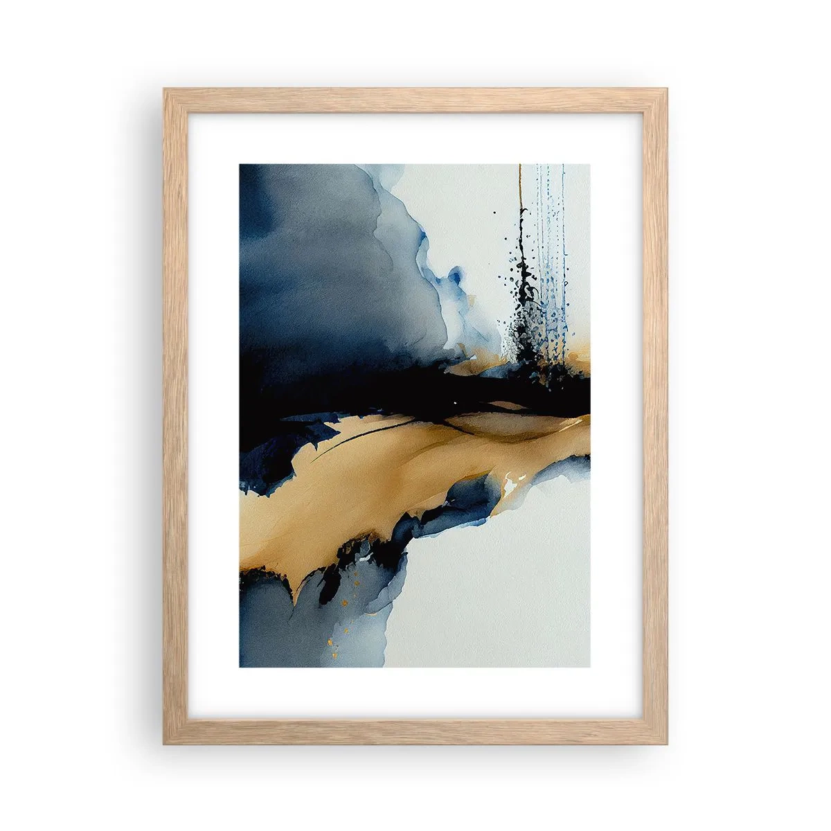 Poster in einem Rahmen aus heller Eiche - Hinter dem Vorhang - 30x40 cm