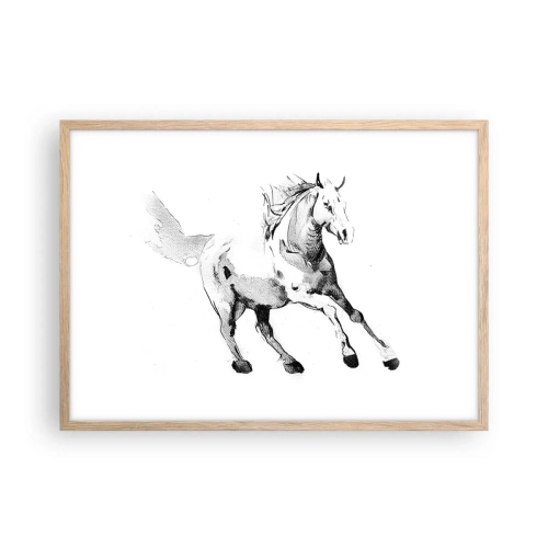 Poster in einem Rahmen aus heller Eiche - Ungezähmte Seele - 70x50 cm