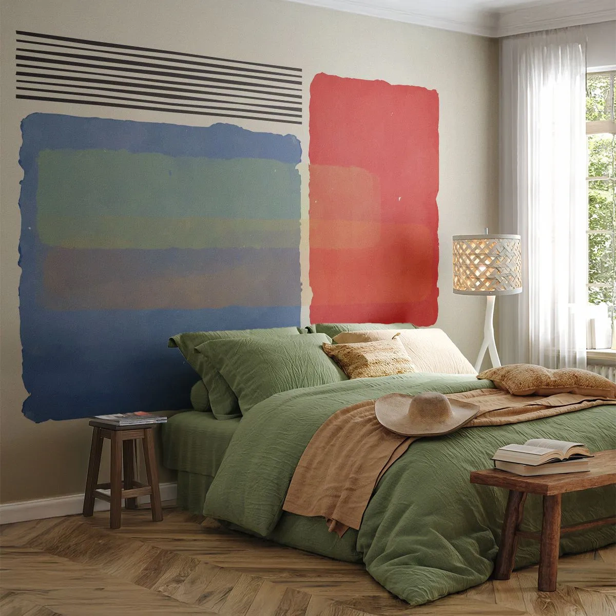 Fototapete Premium Canvas - Der Geist und der Buchstabe der Geometrie - Abstraktion, Stück, Moderne Kunst. - 200x140 cm