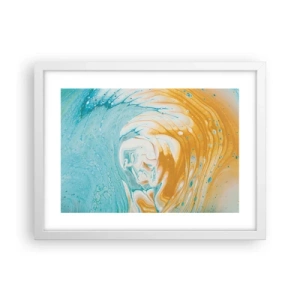 Poster in einem weißen Rahmen - Pastellwirbel - 40x30 cm