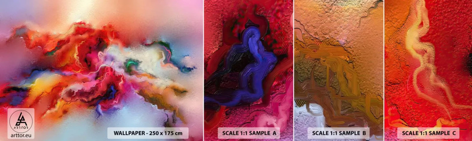 Fototapetenmuster Standard Eco - Wie man Träume fängt - rauchen - Abstraktion, Stück, Acryl - 100x30 cm