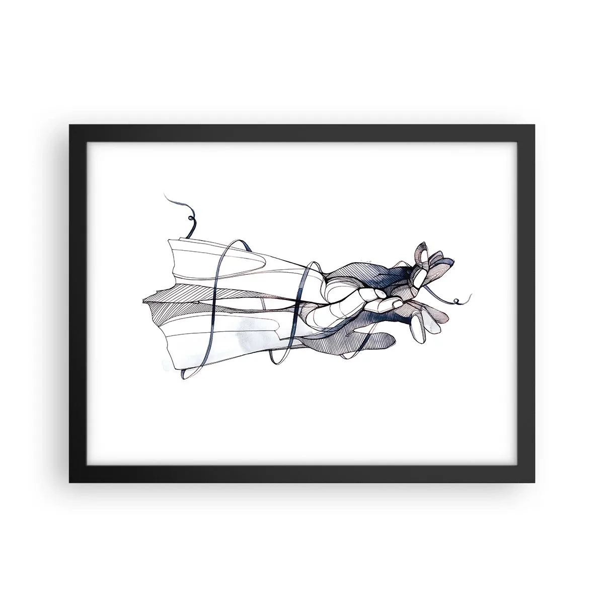 Poster in einem schwarzem Rahmen - Touch-Studie - 40x30 cm