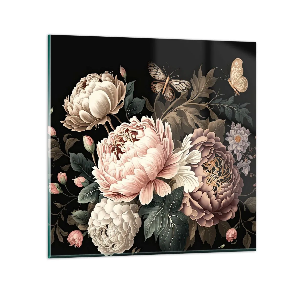 Glasbild - Bild auf glas - Im Barockstil - 60x60 cm