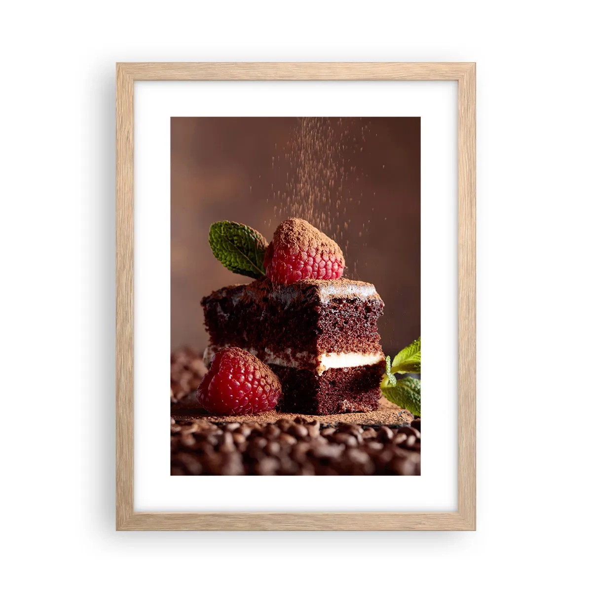 Poster in einem Rahmen aus heller Eiche - Das Leben ist süß - 30x40 cm