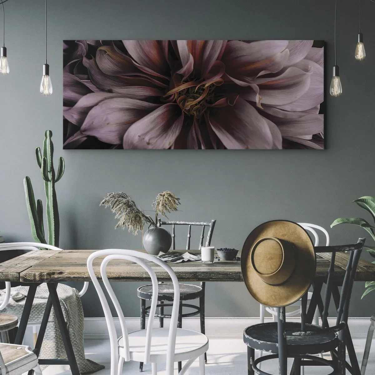 Bild auf Leinwand - Leinwandbild - Ein Blumenherz - 100x40 cm