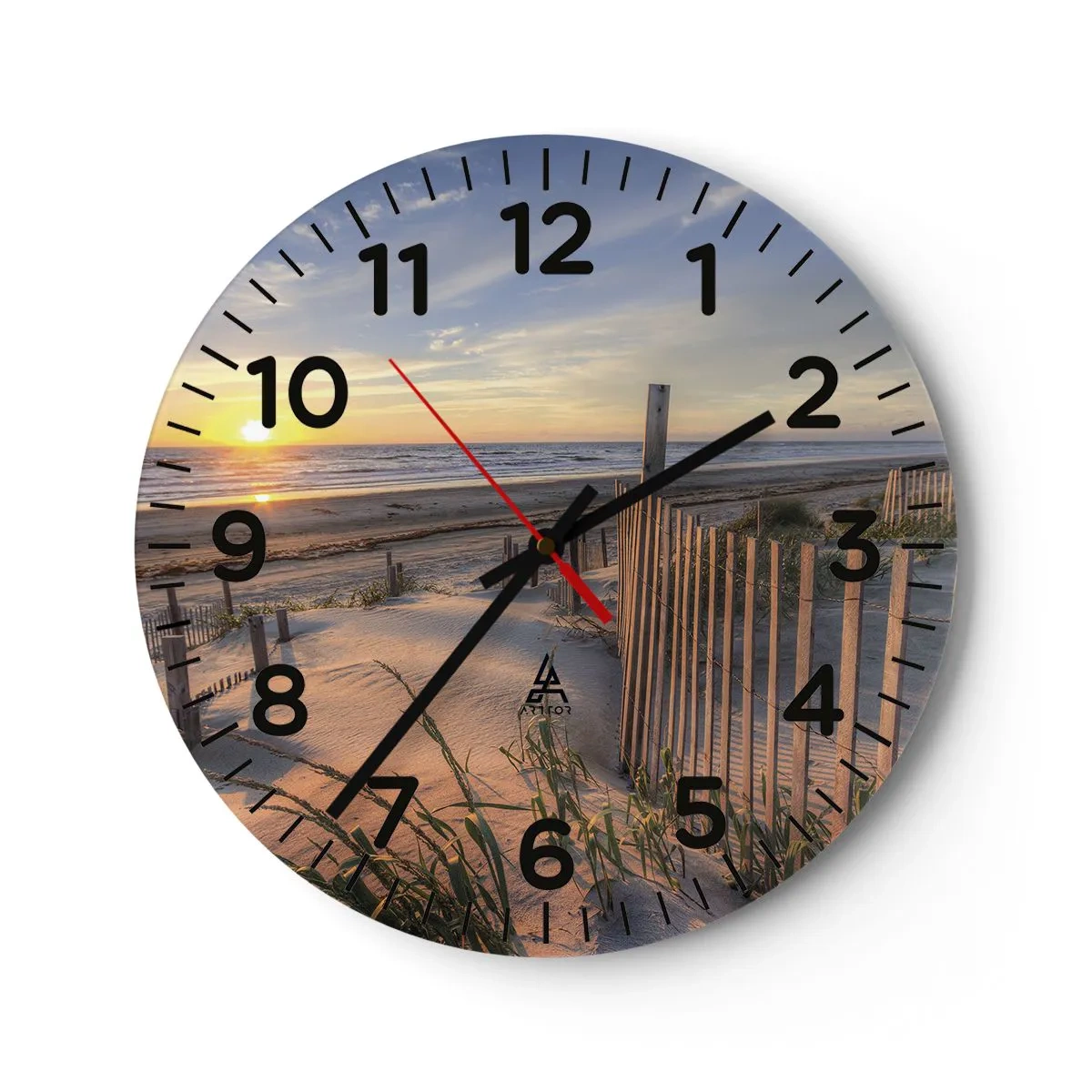 Wanduhr - Glasuhr - Schein und Schatten des Windes - 40x40 cm