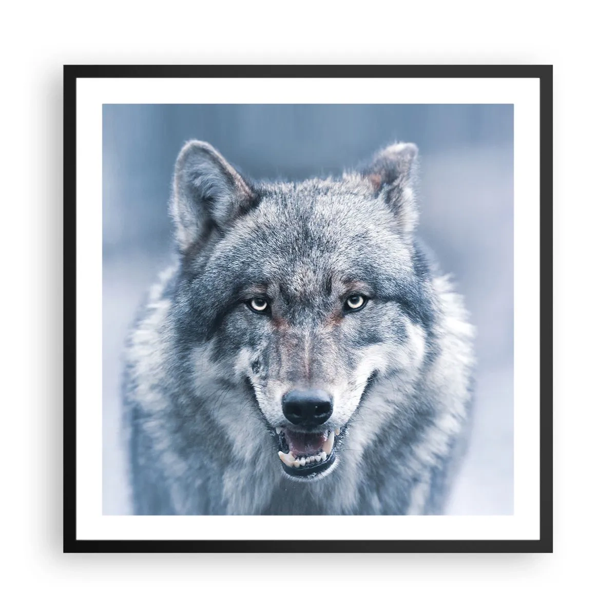 Poster in einem schwarzem Rahmen - Werden Sie die Herausforderung annehmen? - 60x60 cm