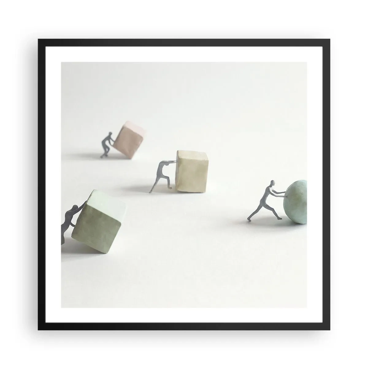 Poster in einem schwarzem Rahmen - Pures Leben - 60x60 cm