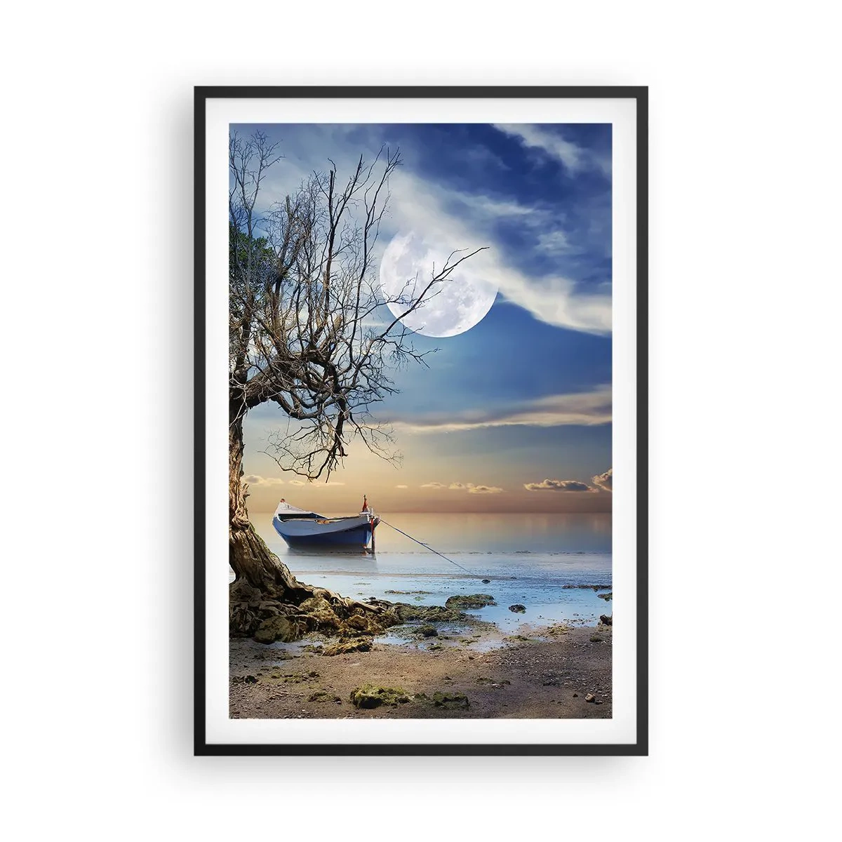 Poster in einem schwarzem Rahmen - Ist das das Ende oder der Anfang? - 61x91 cm