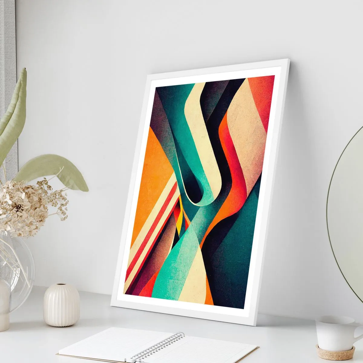 Poster in einem weißen Rahmen - Intensive Komposition - 61x91 cm