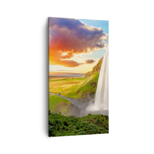 Bild auf Leinwand - Leinwandbild - Die Fülle des isländischen Sommers - 45x80 cm