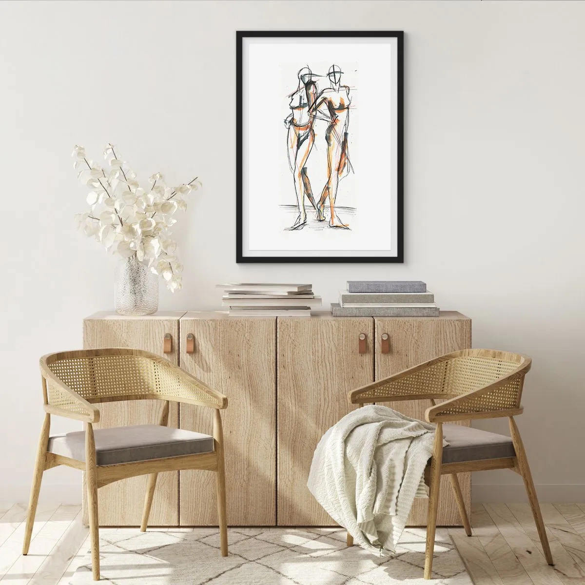 Poster in einem schwarzem Rahmen - Studie der Gnade - 30x40 cm