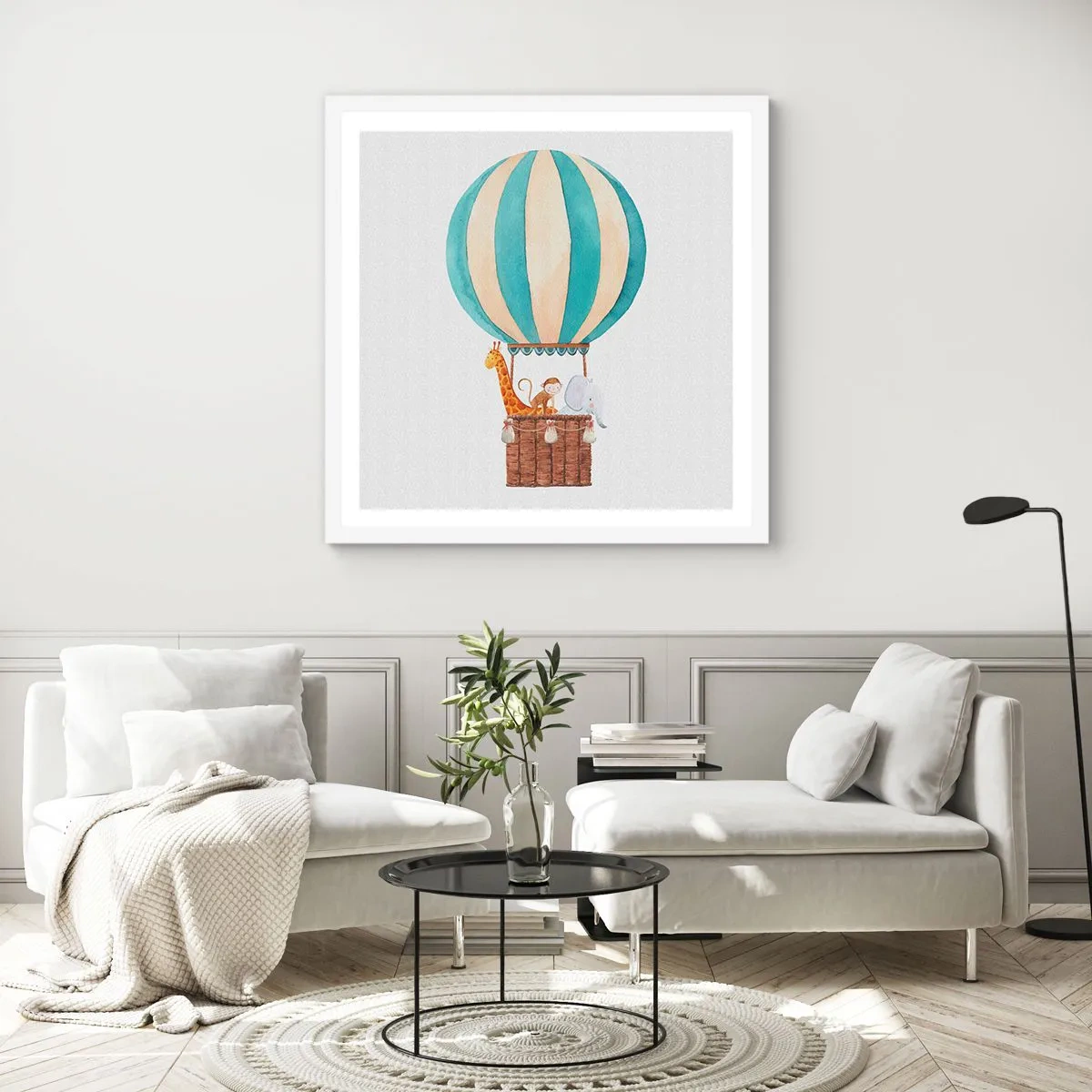 Poster in einem weißen Rahmen - Fantastische Reise - 30x30 cm