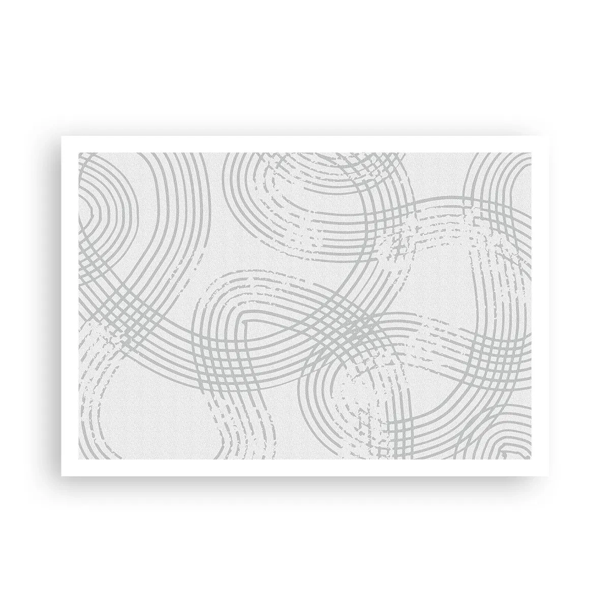 Poster - Ein subtiles Muster mit verwobenen Linien in hellen Farbtönen - 100x70cm - Es gibt keinen einfachen Weg - Moderne Wanddekoration für Wohnzimmer und Schlafzimmer ARTTOR