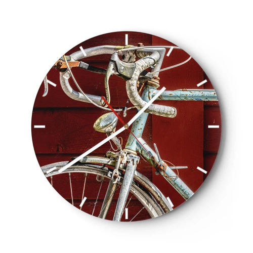 Wanduhr - Glasuhr - Geschaffen um zu siegen - 40x40 cm