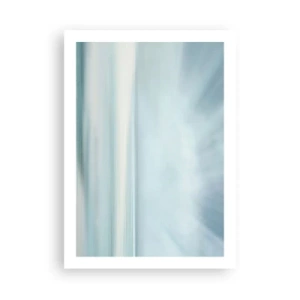 Poster - Subtile Abstraktion in Blau- und Weißtönen - 50x70cm - Frieden bis zum Horizont - Moderne Wanddekoration für Wohnzimmer und Schlafzimmer ARTTOR