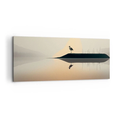 Bild auf Leinwand - Leinwandbild - Herr am See - 100x40 cm