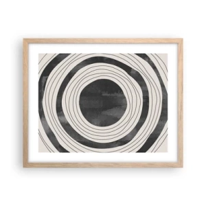 Poster in einem Rahmen aus heller Eiche - Auf den Punkt gebracht - 50x40 cm