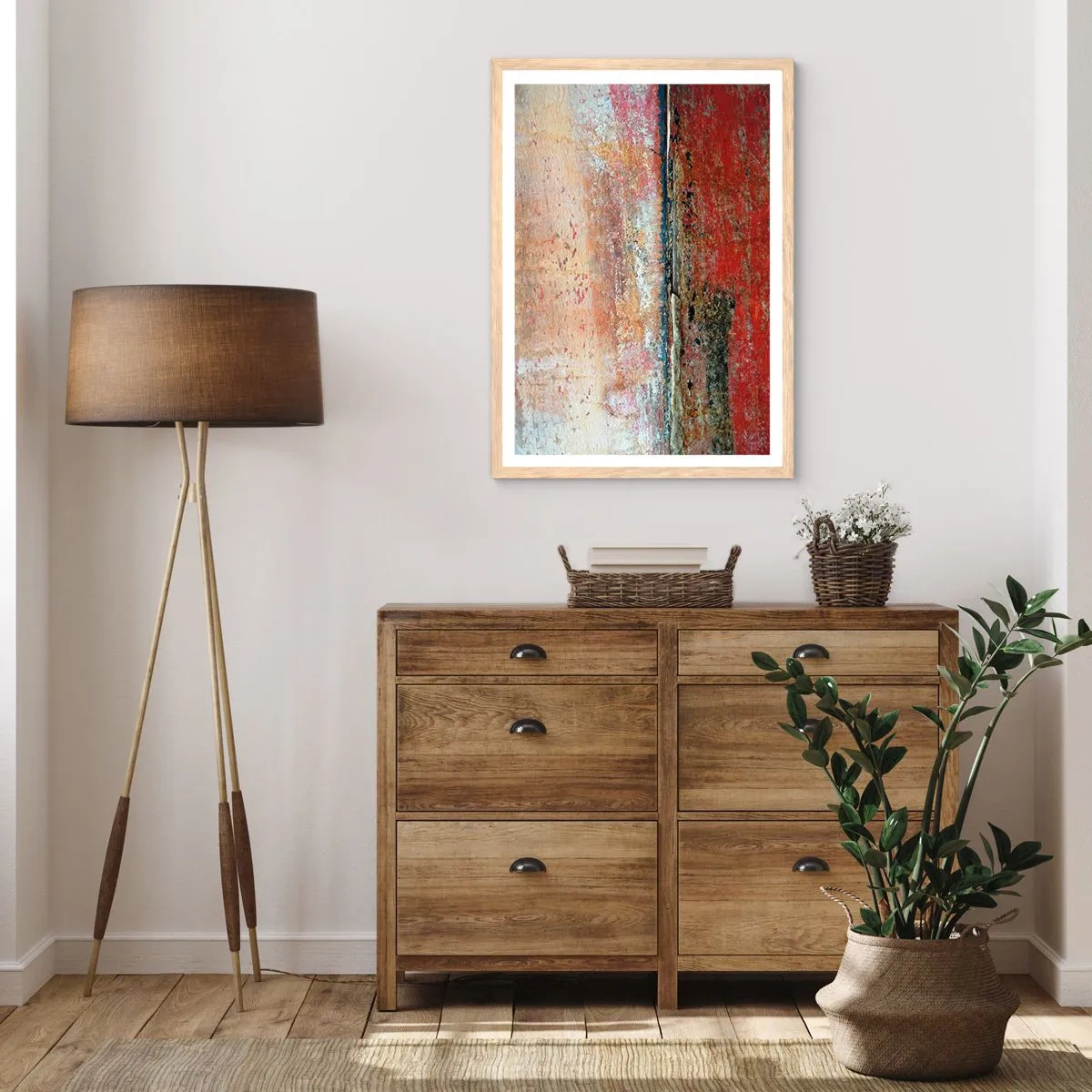 Poster in einem Rahmen aus heller Eiche - Vielleicht liegt es am Meer - 70x100 cm