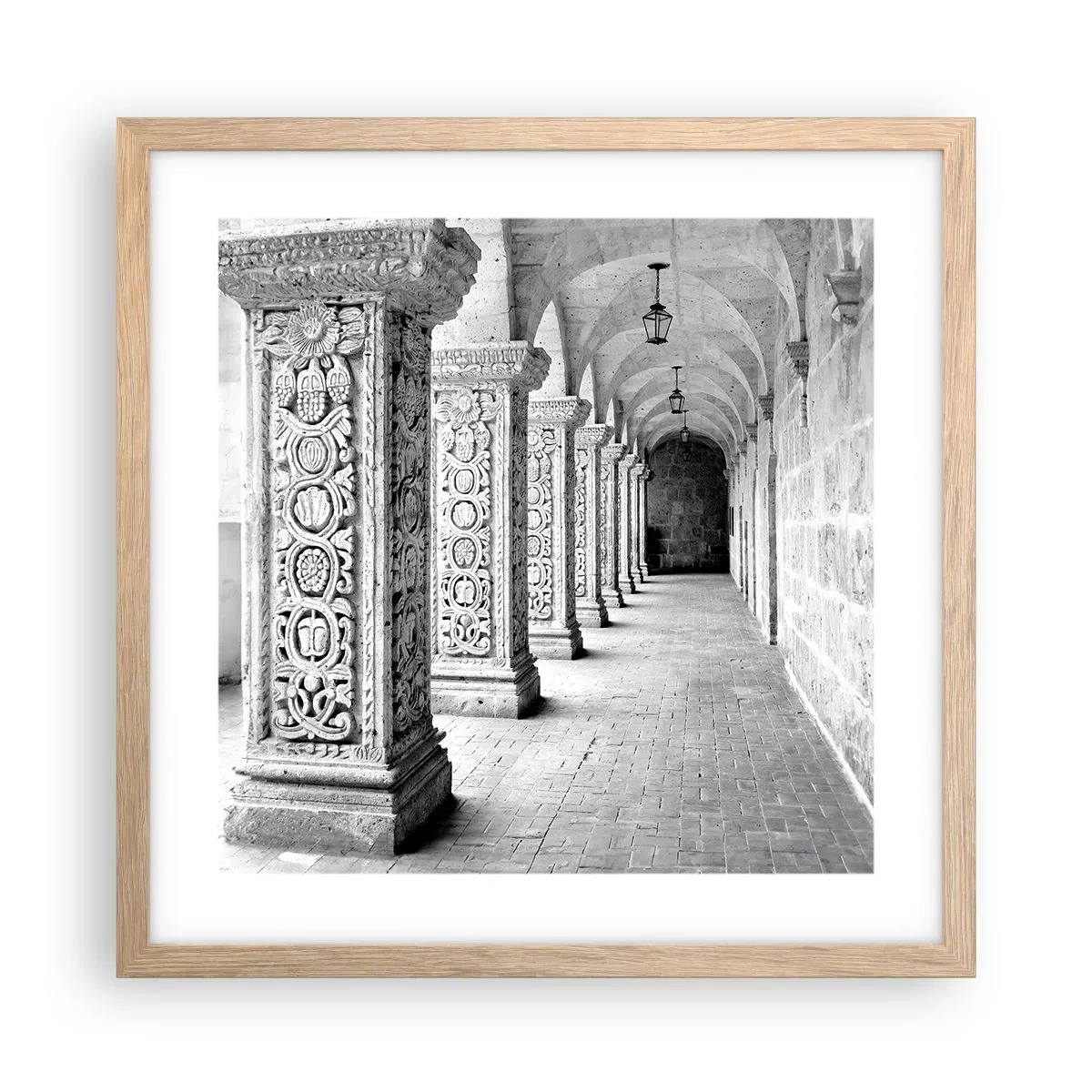 Poster in einem Rahmen aus heller Eiche - Und wo geht’s hin...? - 40x40 cm