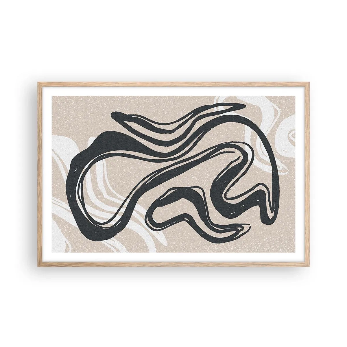 Poster in einem Rahmen aus heller Eiche - Vervielfachter Ausdruck - 91x61 cm