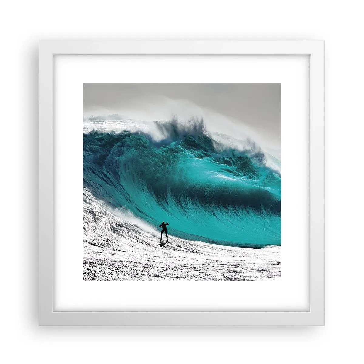 Poster in einem weißen Rahmen - Herausforderung angenommen - 30x30 cm