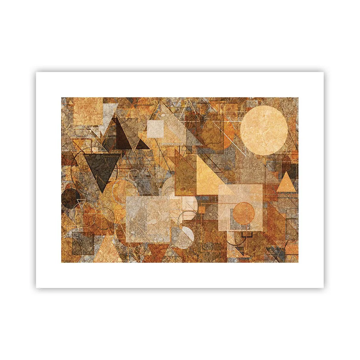 Poster - Eine kubistische Studie aus Bronze - 40x30 cm