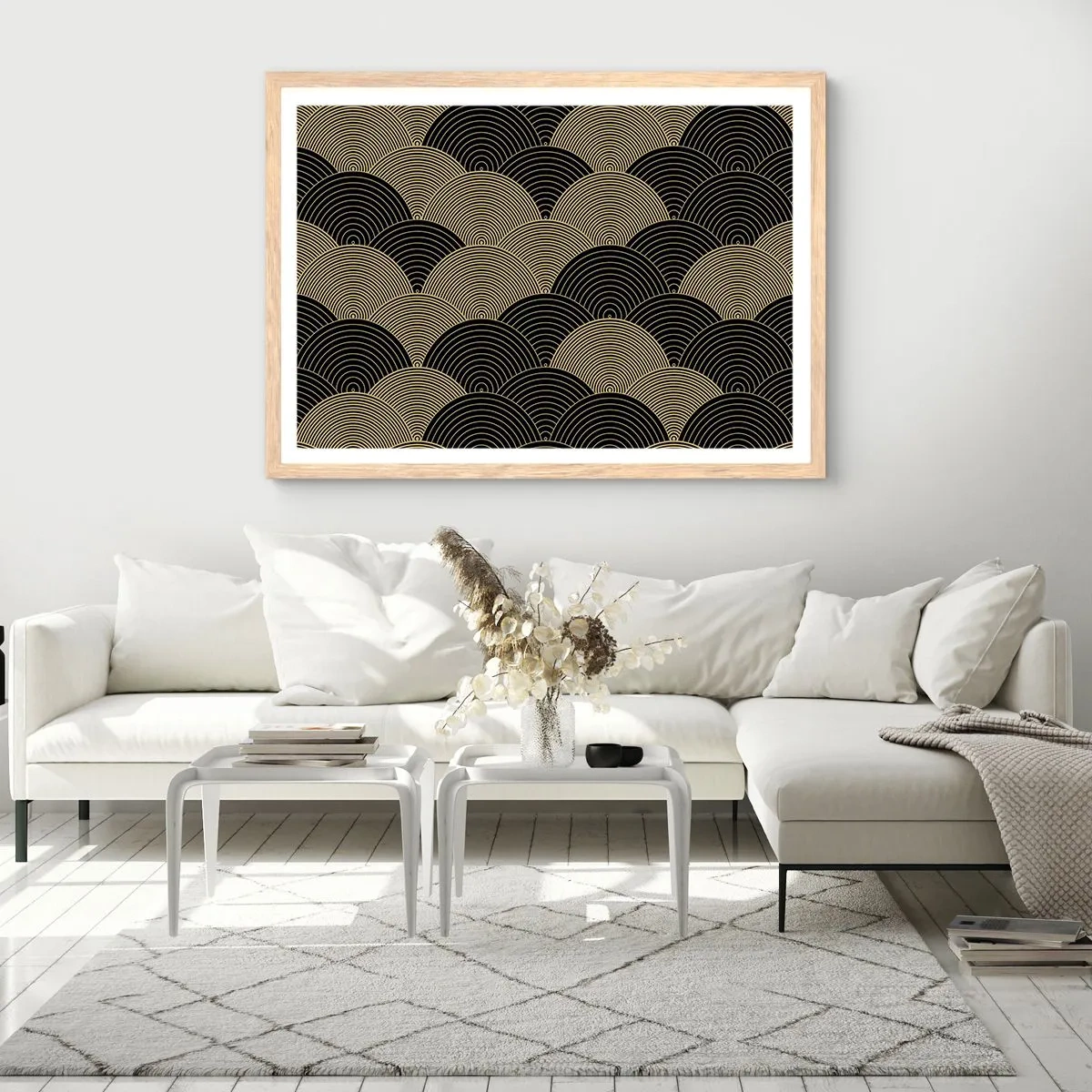 Poster in einem Rahmen aus heller Eiche - Einheit in der Vielfalt - 100x70 cm