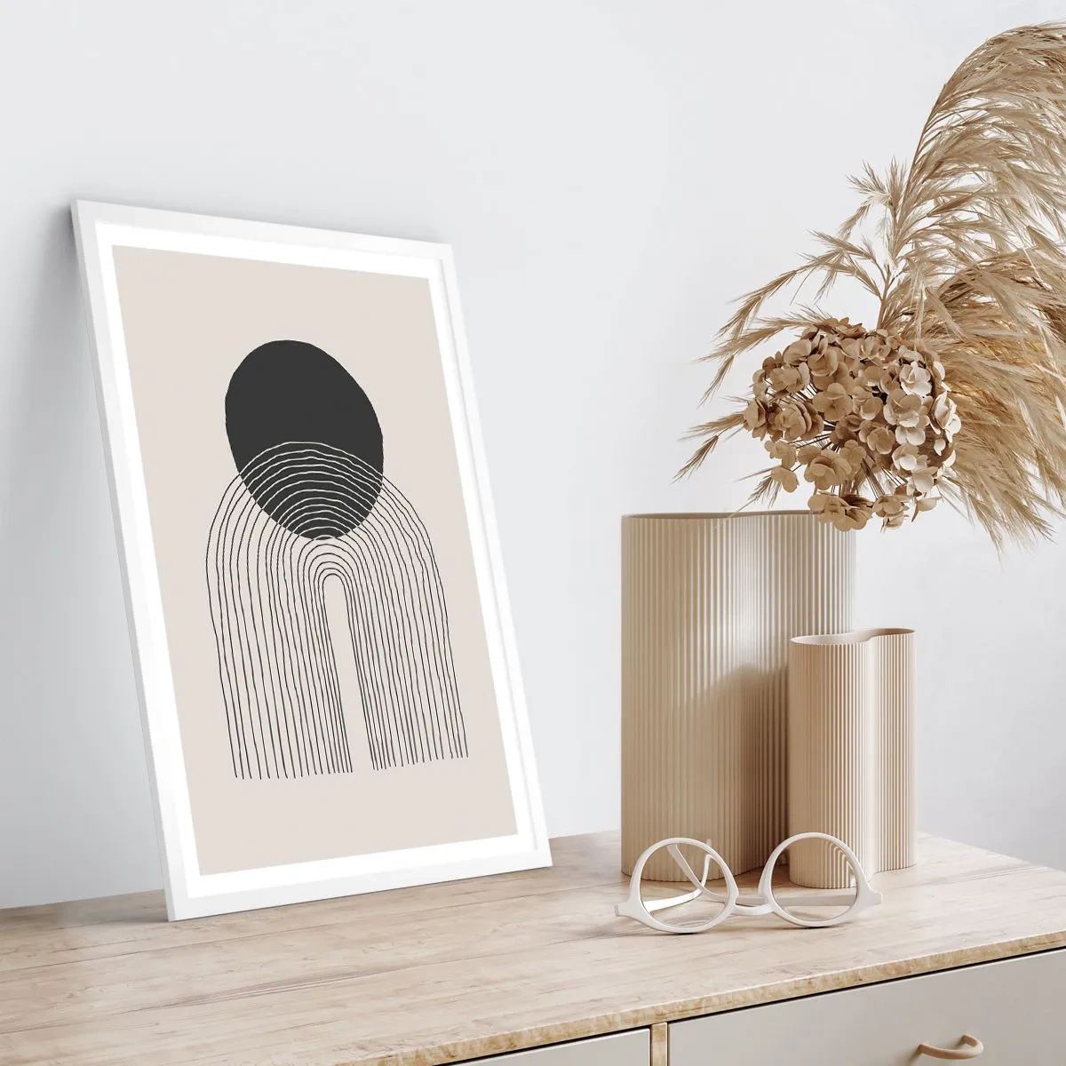 Poster in einem weißen Rahmen - Zittern und Vertrauen - 40x50 cm