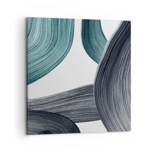 Bild auf Leinwand - Leinwandbild - Smaragdgrüne und schwarze Pfade - 50x50 cm