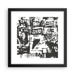 Poster in einem schwarzem Rahmen - Ordnung oder Chaos? - 30x30 cm