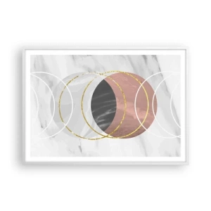 Poster in einem weißen Rahmen - Musik der Sphären - 100x70 cm