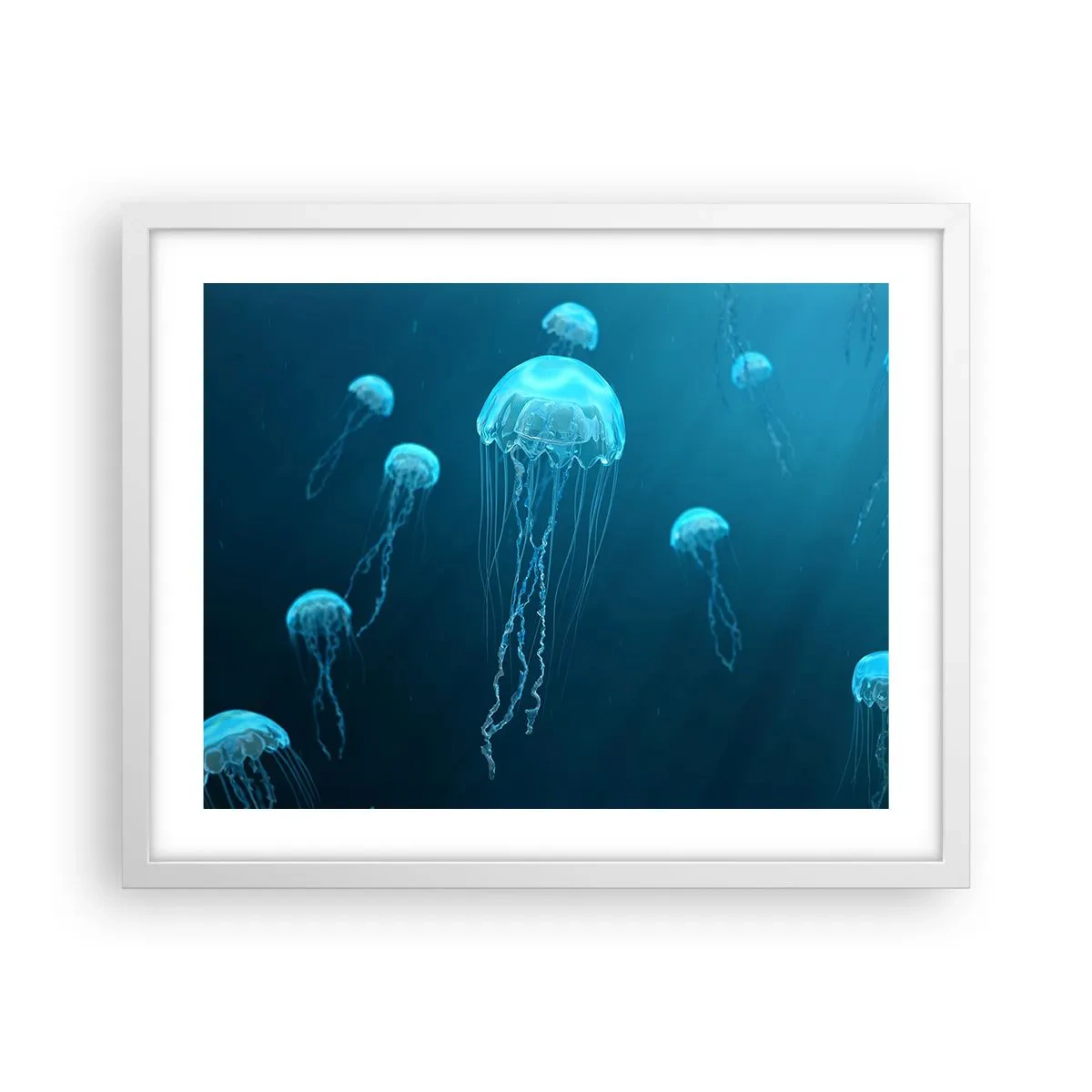 Poster in einem weißen Rahmen - Ozeantanz - 50x40 cm