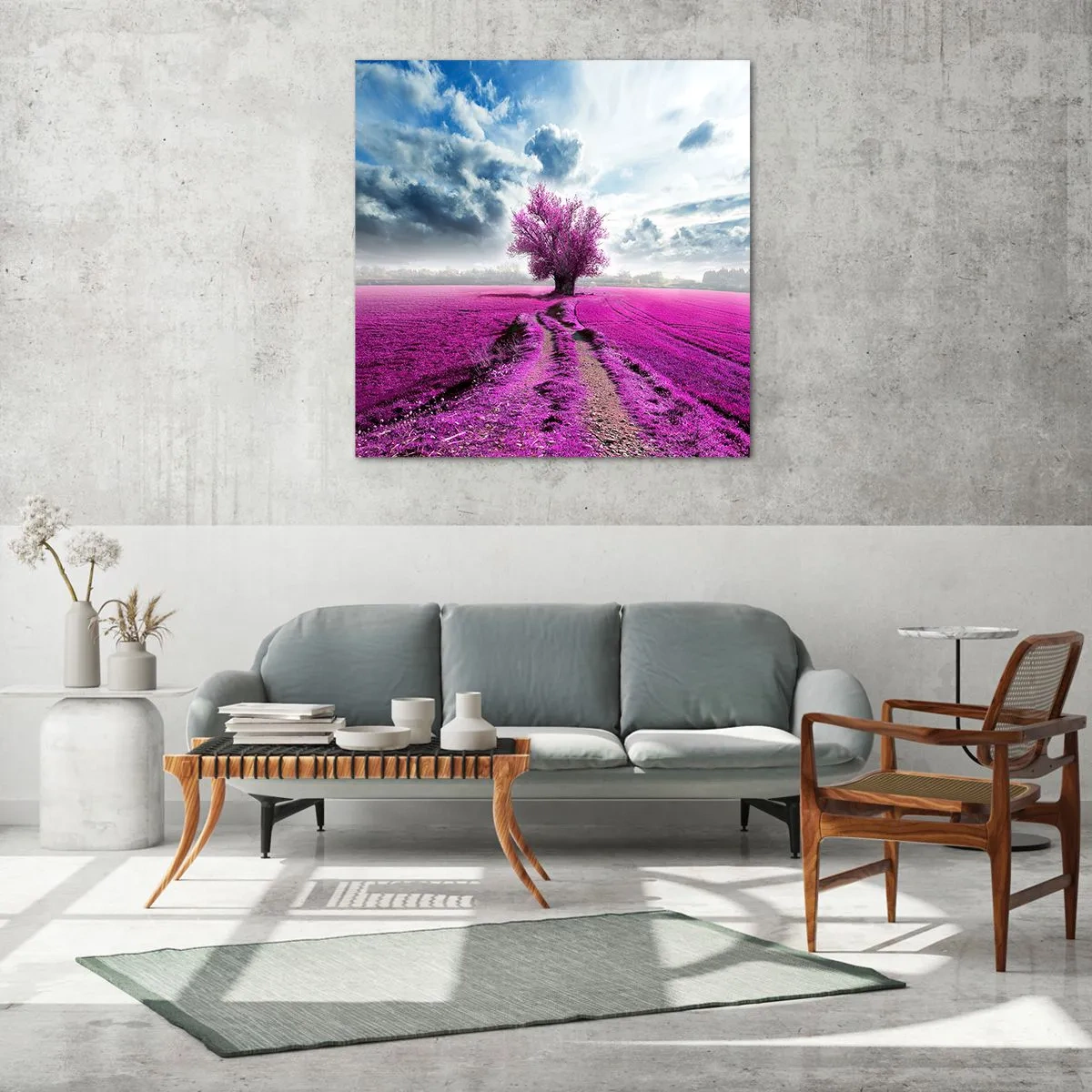 Glasbild - Bild auf glas - Heide - Wildnis - 30x30 cm