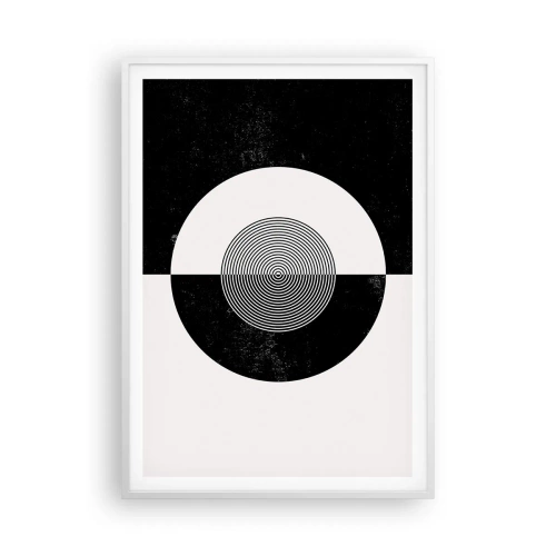 Poster in einem weißen Rahmen - Harmonie in Schwarz und Weiß - 70x100 cm