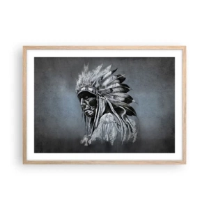 Poster in einem Rahmen aus heller Eiche - Zurück zu den Wurzeln - 70x50 cm