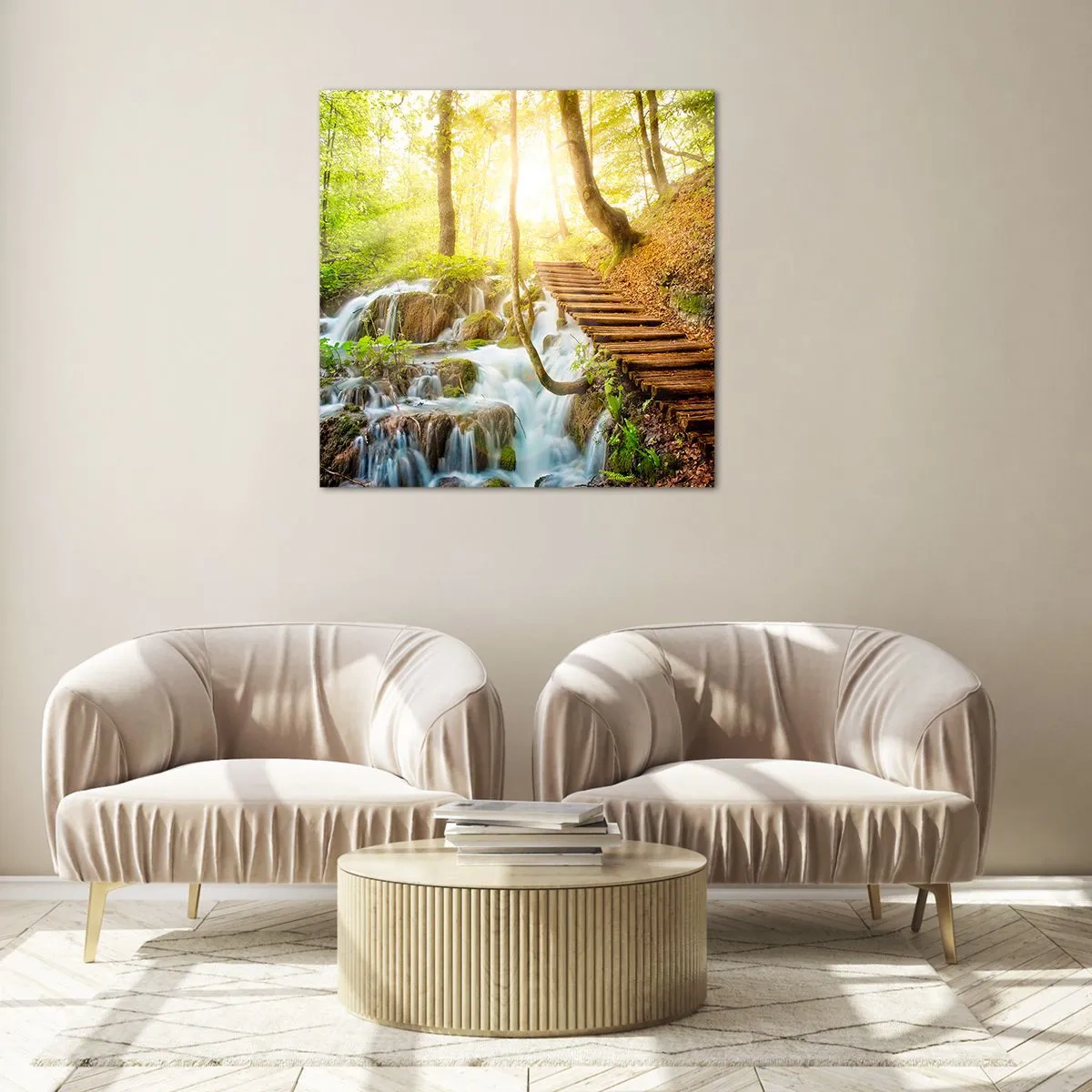 Glasbild - Bild auf glas - Eine ersehnte Kühle - 70x70 cm