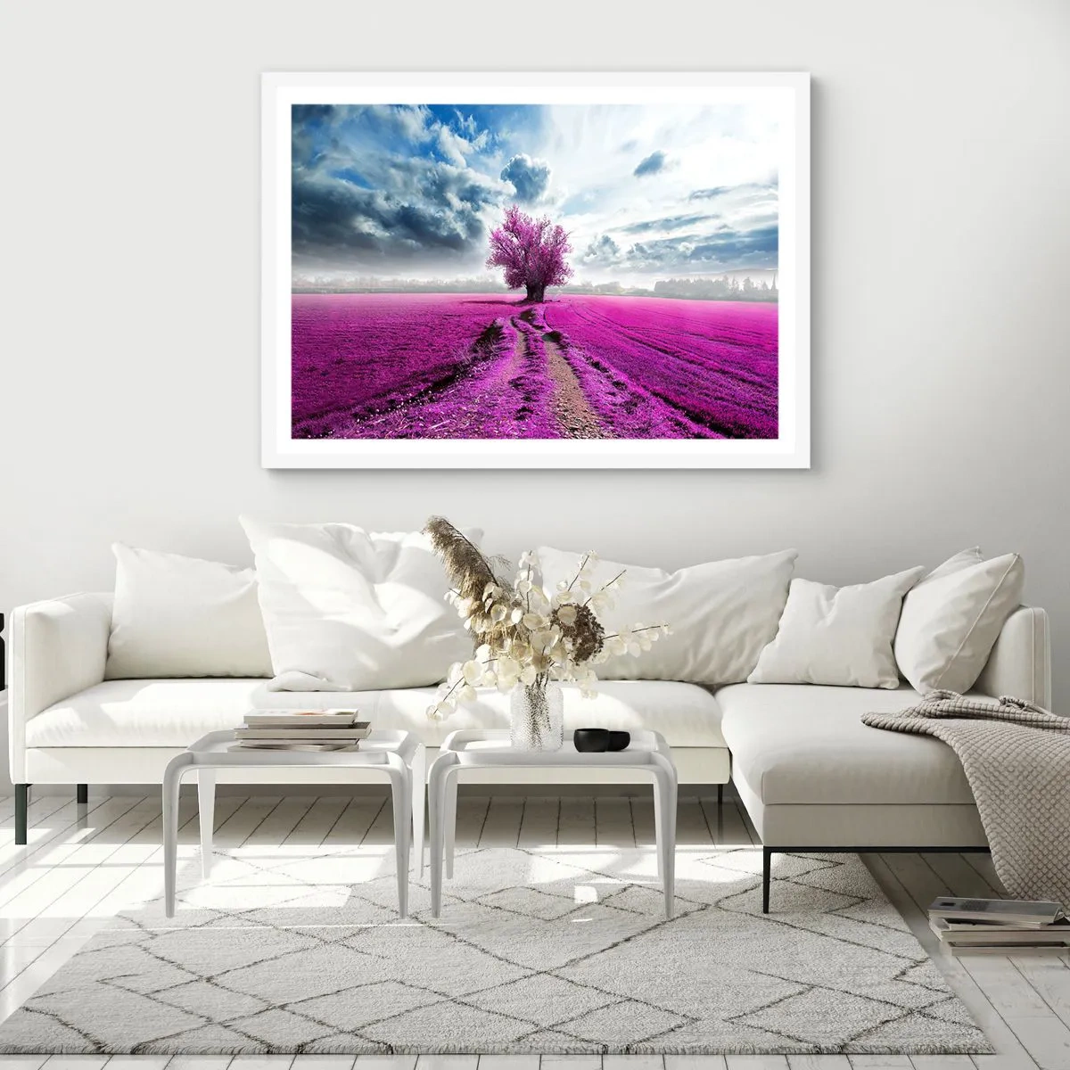 Poster in einem weißen Rahmen - Heide - Wildnis - 50x40 cm