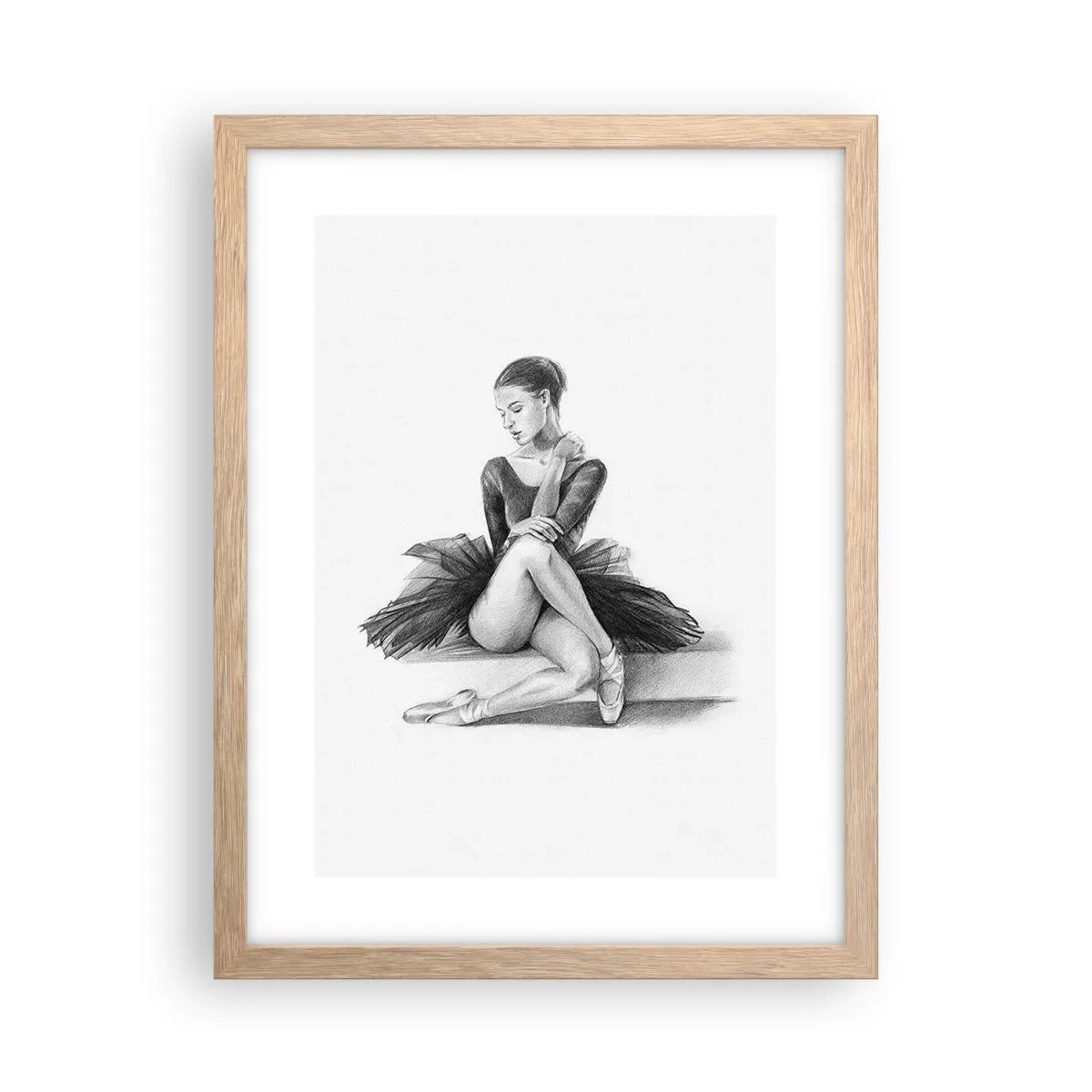 Poster in einem Rahmen aus heller Eiche - Vom Tanz verzaubert - 30x40 cm