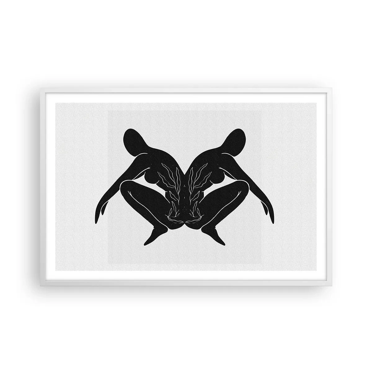 Poster in einem weißen Rahmen - Gemeinsame Seele - 91x61 cm