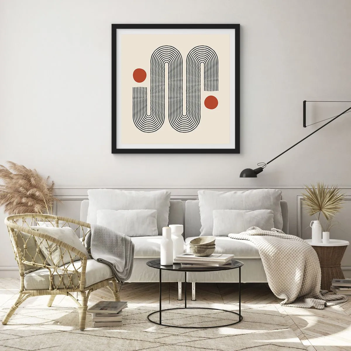 Poster in einem schwarzem Rahmen - Vom Anfang bis zum Ende - 30x30 cm