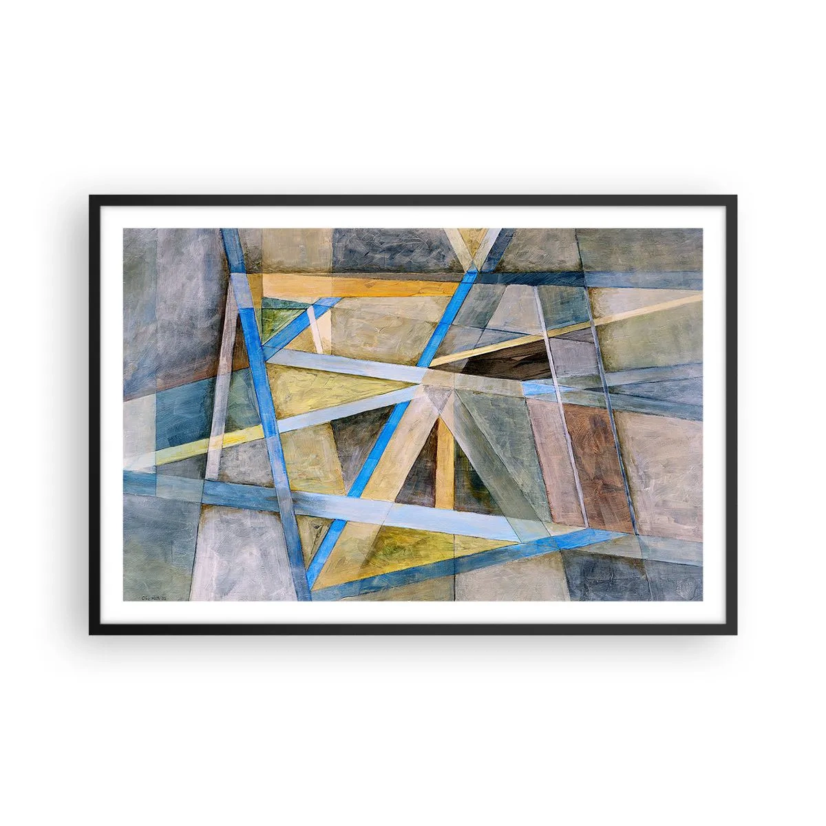 Poster in einem schwarzem Rahmen - Gerade oder diagonal? - 91x61 cm