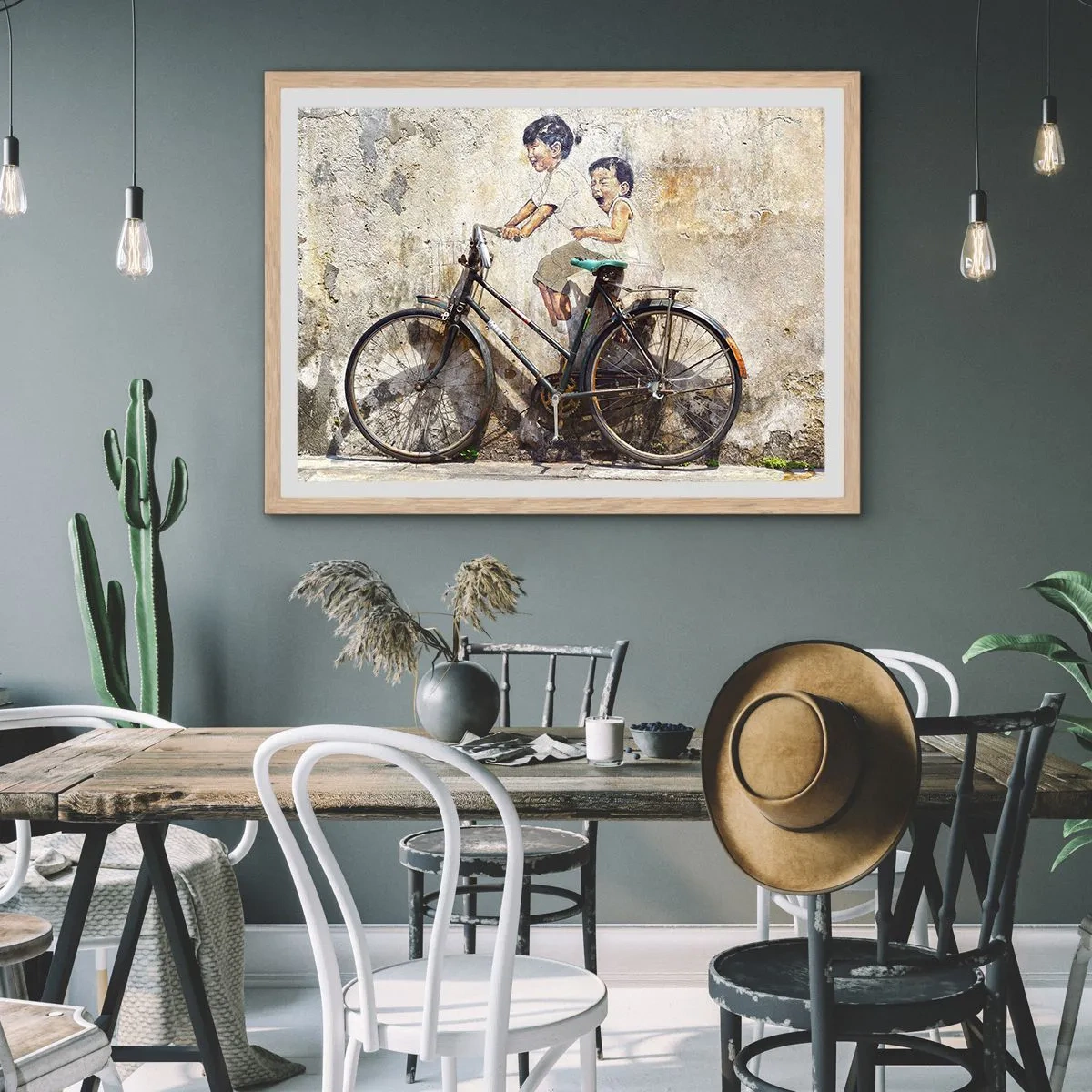 Poster in einem Rahmen aus heller Eiche - Richtig oder falsch? - 100x70 cm