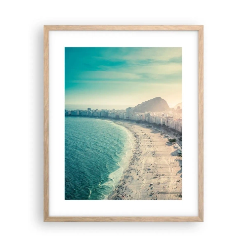 Poster in einem Rahmen aus heller Eiche - Ewiger Urlaub in Rio - 40x50 cm