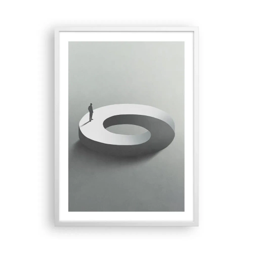 Poster in einem weißen Rahmen - Und wie soll man davon klug werden - 50x70 cm