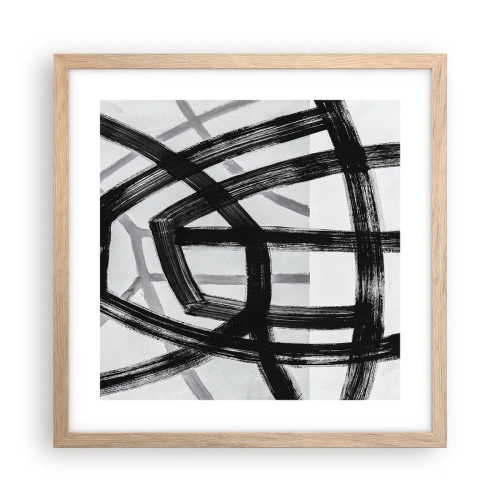 Poster in einem Rahmen aus heller Eiche - Bautiefe - 40x40 cm