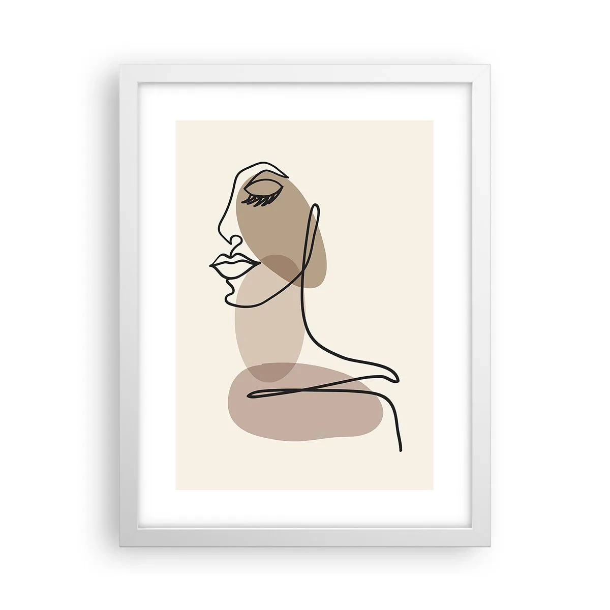 Poster in einem weißen Rahmen - Eine gewisse Linie der Schönheit - 30x40 cm