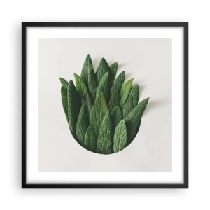 Poster in einem schwarzem Rahmen - Ungebremste Neugier - 50x50 cm