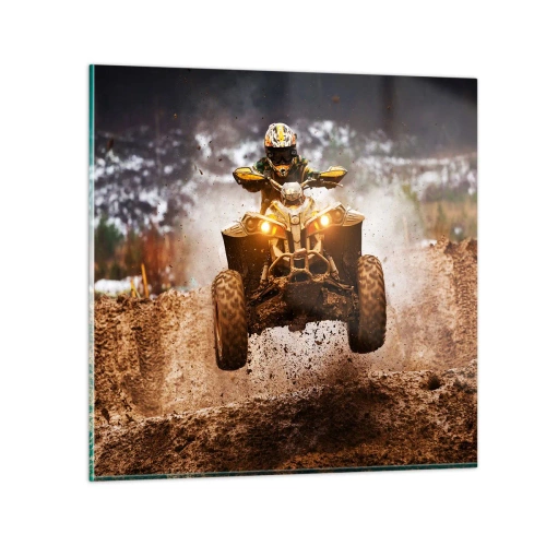 Glasbild - Bild auf glas - Kein Risiko kein Spaß - 70x70 cm